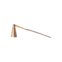 Hello Honey® 8.25" Gold Debossed Burnt Finish Copper Candle Snuffer