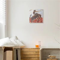 Stupell Industries Western Cowboy Lasso Horse Buck Red Blue, 12" x 12"