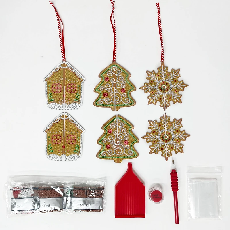 3D Gingerbread Ornament Diamond Art Kit by Make Market®