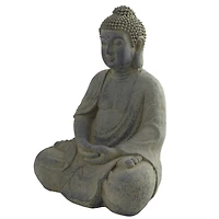 19.75" Gray Buddha Statue