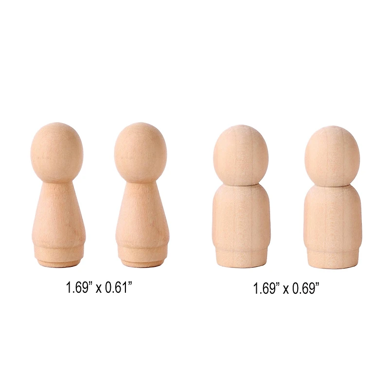 12 Packs: 4 ct. (48 total)  1.5" Peg People by Creatology™