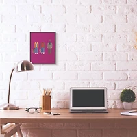 Stupell Industries Back to the Future Famous Characters Fashion Design with Black Frame Wall Accent