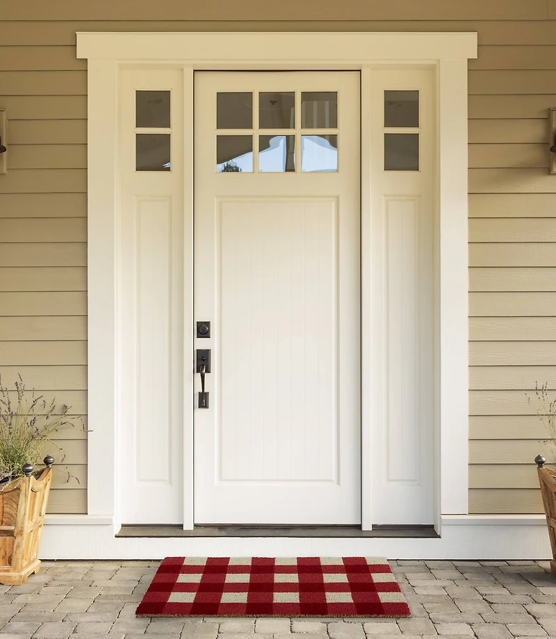 DII® Red & White Buffalo Check Doormat