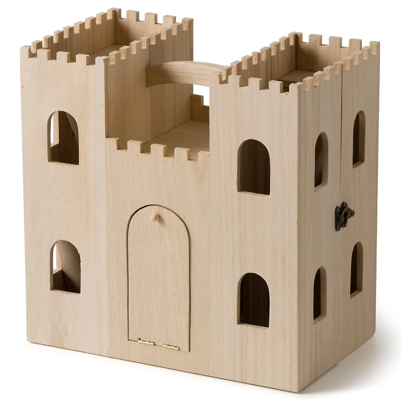 6 Pack: 12.5" Wood Castle Dollhouse by Make Market®