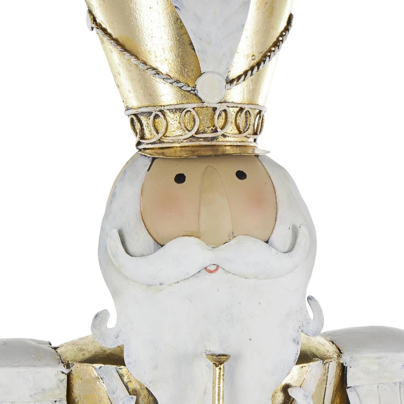 40" Gold Nutcracker Standing Metal Sculpturee