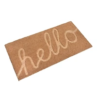 Hello Honey® Nautral Hello Engraved Coir Doormat