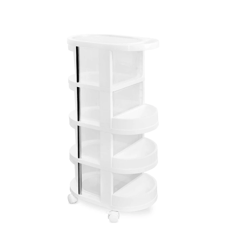 Round Plastic Storage Cart by Simply Tidy