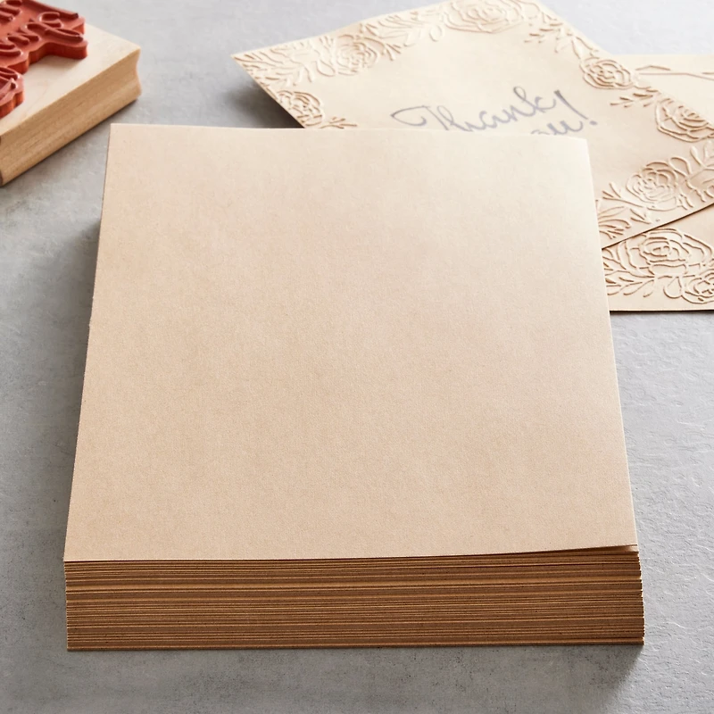 Kraft 5.5" x 7.5" Cardstock Paper by Recollections™, 100 Sheets