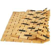 Mind Reader 23" Brown Luxury Bamboo Shower Bath Mat