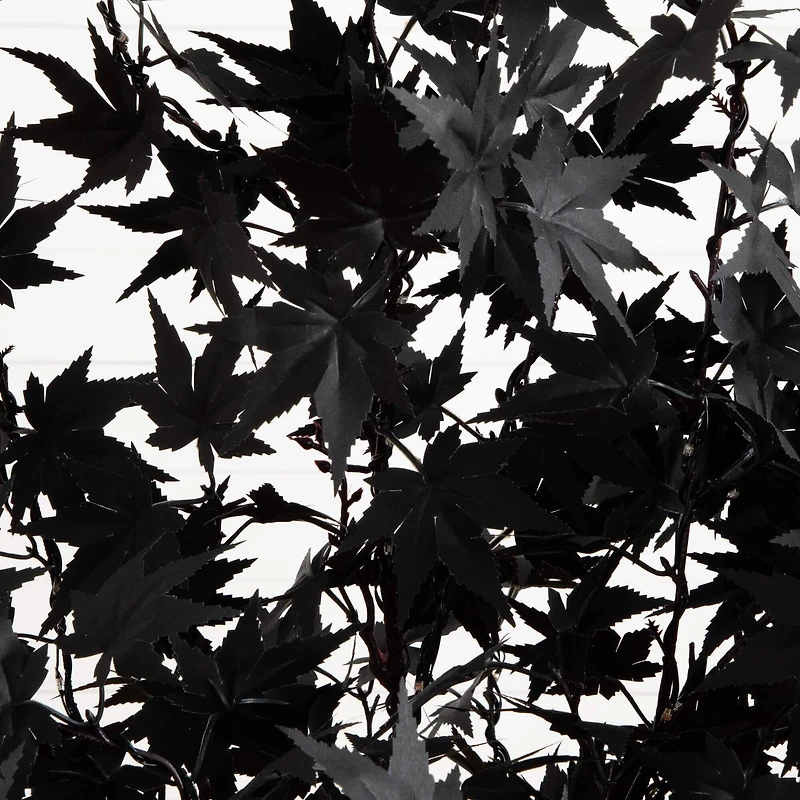 4ft. Pre-Lit Artificial Halloween Black Maple Tree with 180 Orange & Purple LED Lights