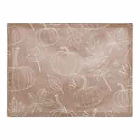 Dusty Rose Fall Pattern Cotton Twill Placemat