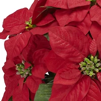 13" Potted Poinsettia with Ceramic Vase