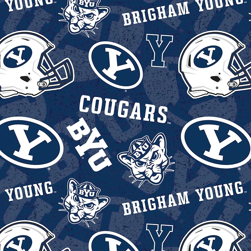 NCAA Brigham Young University Cougars Cotton Fabric