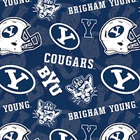 NCAA Brigham Young University Cougars Cotton Fabric