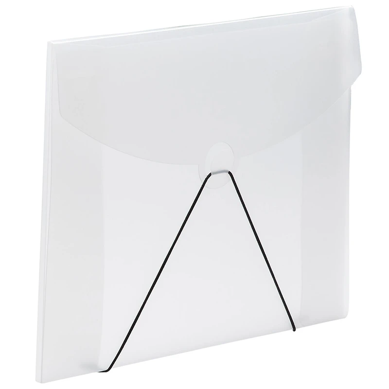 JAM Paper Clear Frosted 9.5" x 12" Plastic Portfolio