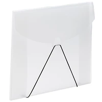 JAM Paper Clear Frosted 9.5" x 12" Plastic Portfolio