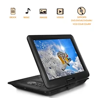 Trexonic 15.4" Portable DVD Player with Swivel LCD Screen