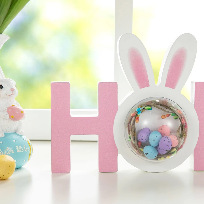Glitzhome® 10" Easter Wooden Hop Table Décor