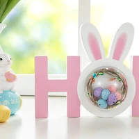 Glitzhome® 10" Easter Wooden Hop Table Décor