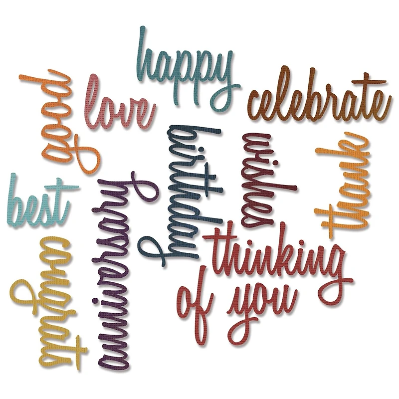 Sizzix® Thinlits™ Celebration Script Words Die Set by Tim Holtz®