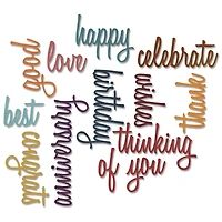Sizzix® Thinlits™ Celebration Script Words Die Set by Tim Holtz®