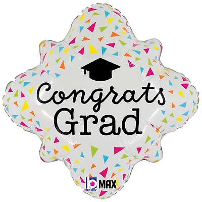 18" Neon Congrats Grad MAX Float Shaped Foil Balloon