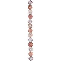 Pink Starburst Czech Glass Diamond & Flat Round Bead Mix by Bead Landing™