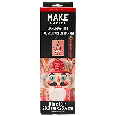 8" x 10" Pink Nutcracker Diamond Art Kit with Frame by Make Market®