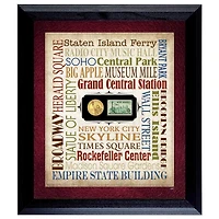 Liberty Lives in New York City Wall Frame with Coin and Stamp