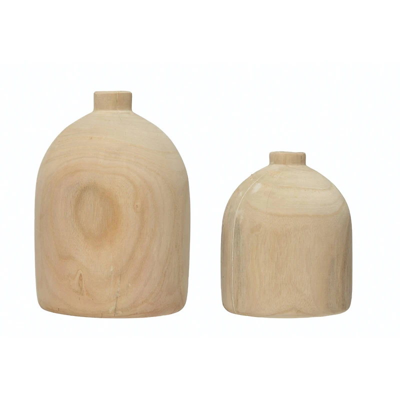 Hello Honey® 9" Decorative Paulownia Wood Vase