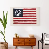 Stupell Industries Anchor Flag Canvas Wall Art