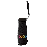 GoGo 40" Black Flat Manual Mini Compact Umbrella