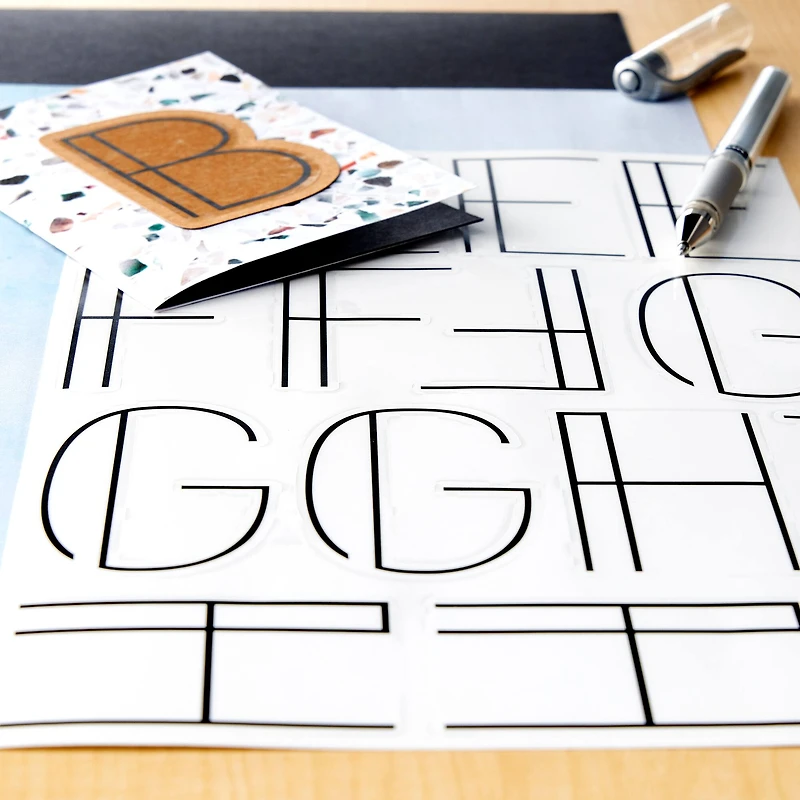 Black Lines Alphabet Stickers by Recollections™