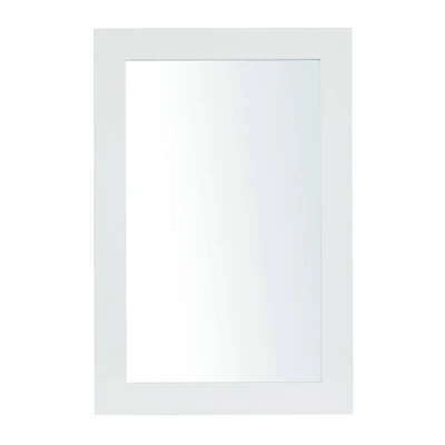 Black Wood Contemporary Wall Mirror 18" x 28"