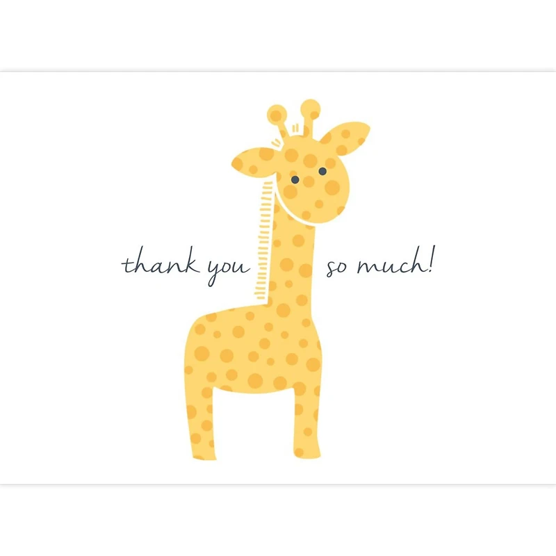 JAM Paper Cute Animal Blank Thank You Cards Set, 36ct.