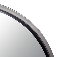24" Silver Contemporary Metal Wall Mirror