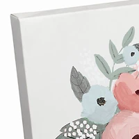 Painted Pastel Flowers 12" x 18" Canvas Wall Art