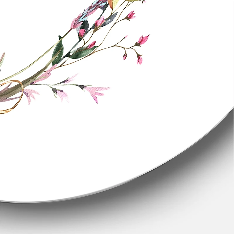 Designart - Bee In Wildflowers Wreath