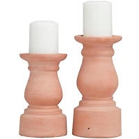 Terra Cotta Candle Holder Set