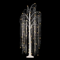6ft. Pre-Lit Outdoor Willow Artificial Christmas Tree, Clear Lights