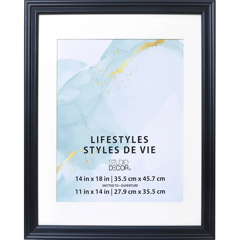 6 Pack: Black 11" x 14" Frame With Mat, Lifestyles™ By Studio Décor®