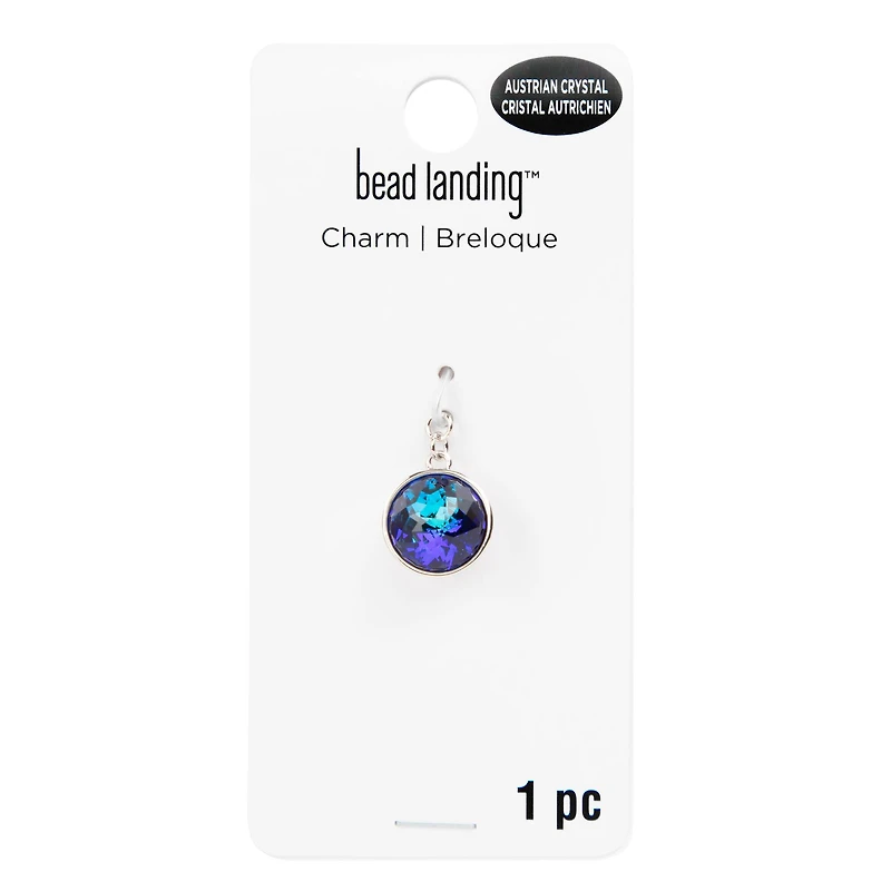 Blue Austrian Crystal Dome Charm by Bead Landing™