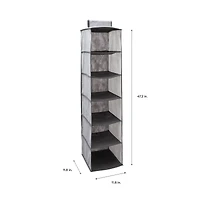 Simplify Gray 6 Shelf Closet Organizer