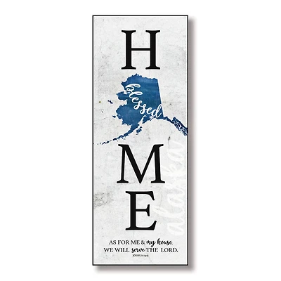 Alaska Home-Blessed Wood Wall Plaque With Hanger