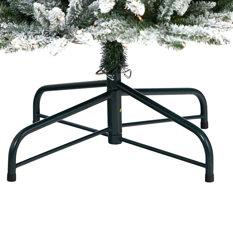 12ft. Pre-Lit Flocked Artificial Pencil Christmas Tree, Clear Lights