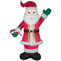 8ft. Airblown® Inflatable Mixed Media Luxe Santa with Candy Cane