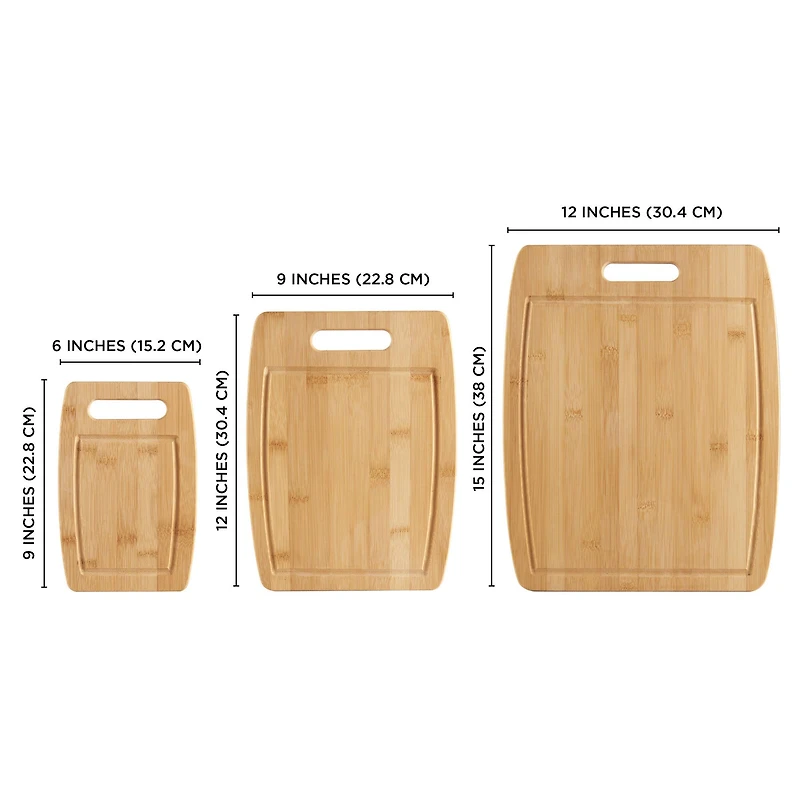 Sabatier Bamboo Cutting Board Set