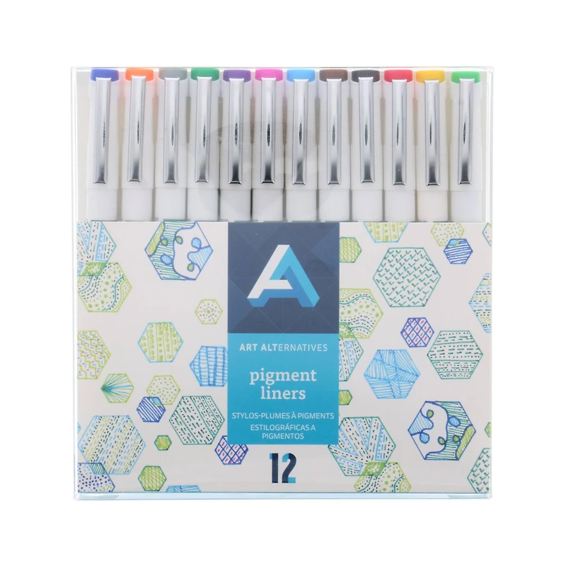 12 Packs: 12 ct. (144 total) Art Alternatives Pigment Liner Pen Set