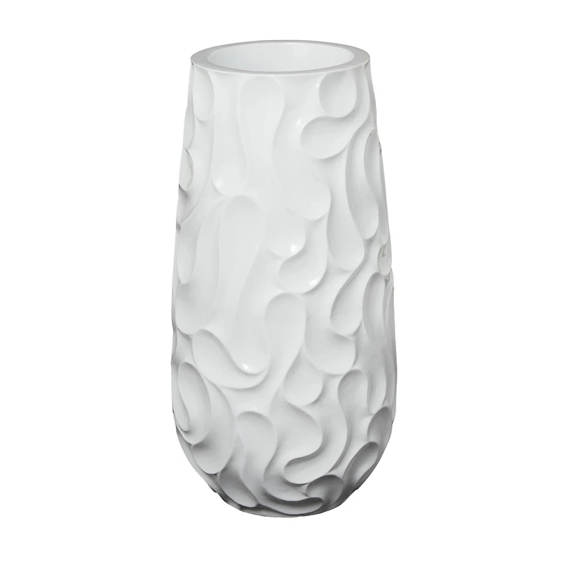 3ft. White Wave Textured Vase