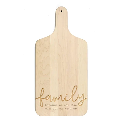 17" Put Up with Family Maple Paddle Cutting Board